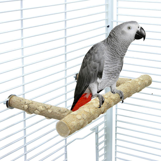 Pepper Wood Parrot Stand Branch, Wooden Perch for Parakeet Cockatiels Conures Lovebirds Budgies, Birdcage Accessories(small size)