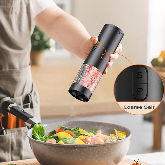 Electric salt and pepper grinder, touch operation accuracy grinding, household chef electric pepper grinder, Electric Salt and Pepper Grinder Set 2 in 1,