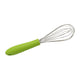 Stainless steel manual egg beater with silicone handle, egg white and cream whisk, household and commercial baking tools, mixer(Green P-handle egg beater 10 inches)