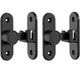 Barn Door Locks, 90/180 Degree Right Angle Flip Gate Latch Fit for Bedroom, Garden, Cabinet - Sturdy and Secure Sliding Barn Door Lock (Black-2 Pcs)