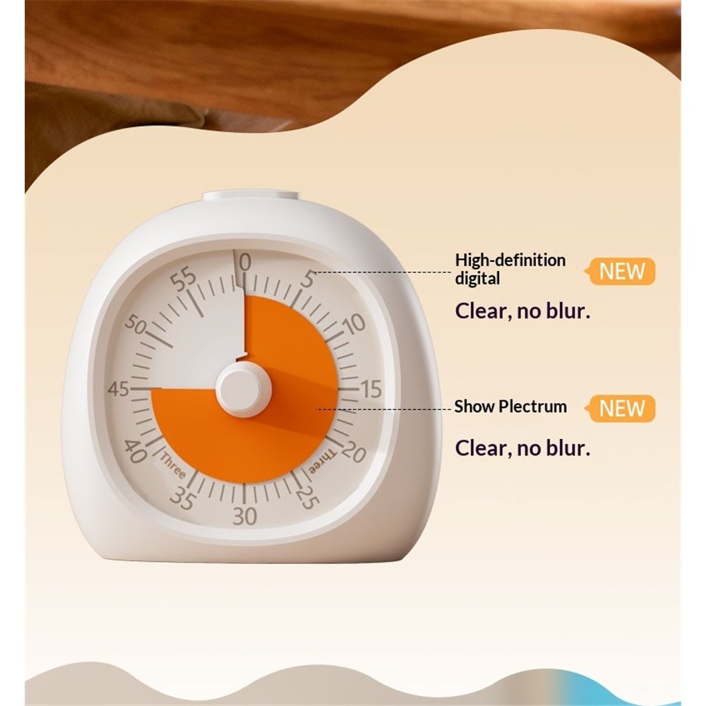 Visual Timer for Kids & Adults, 60 Minute Analog Countdown Timer for Classroom School, Homeschooling, Silent Visual Timer for Study Time Management Battery(Battery not included)