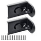2 pack Sliding Door Lock, 90 Degree Door Hasp Latch Lock, Stainless Steel Security Right Angle Padlock with Screws for Push/Sliding/Barn Doors (black, small)