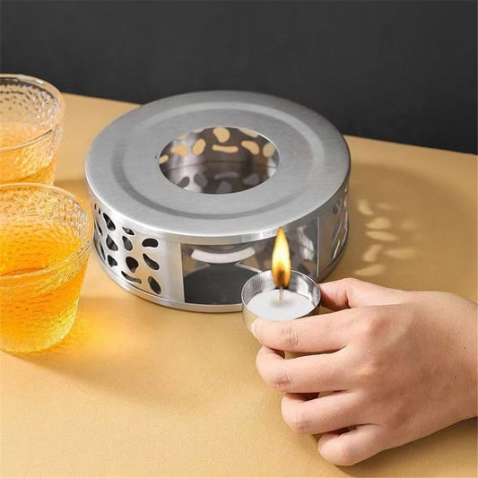 2 pack Stainless Steel Teapot Warmer, Teapot Heater with Tealight Holder Stainless Steel Candle Base Coffee Tea Warmer for Ceramic Teapot and Other Heatproof Dishďźdoes not contain candlesďź