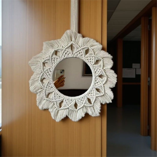 Wall Decor Mirror Circle Hanging Mirror for Bedroom Living Room Apartment Entryway Home Decor for Apartment Living Room Bedroom Baby Nursery Home Decor (Round)