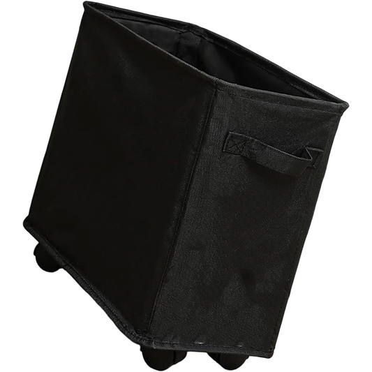 13.77 Inches Slim Laundry Basket on Wheels, Collapsible Rolling Laundry Hamper, Foldable Narrow Corner Clothes Storage Bins