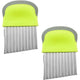 2 pack Crinkle Cutter for Veggies Potato Cutter for Fries, Stainless Steel Blade, Potato Slicer French Fry Crinkle Cutter, Crinkle Chopper Wavy Cutting Tool for Potatoes Carrots Cucumbers
