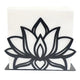 2 pack Lotus Flower Decorative Black iron Napkin Holder for Table, 5.3" x 4" x 1.5" Floral Standing Napkin Holder for Home Kitchen Restaurant Picnic Party Coffee Bar Dining Room(Excluding paper)