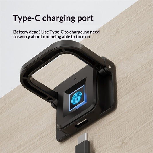 Mini Fingerprint Lock,Smart Electric Drawer Cabinet Lock,360° Fingerprint Recognition,USB Charging,Energy Saving and Low Power Consumption,Storing 20 Fingerprints