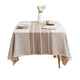 Table Cloth Rectangle Table Rustic Waterproof Tablecloth Cotton Linen Wrinkle Free Spring Tables Cover for Parties, Kitchen Dining, Holiday, Outdoor (khaki, 4-6 Seats, 55x70 Inches)
