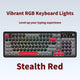 RGB Backlit Wired Mechanical Gaming Keyboard, 104 Keys Full Size Hot Swappable Keyboard with Aluminum Base, Noise Absorbing Foam, Tactile Brown Switch, Programmable Keys & Volume Knob for PC Mac,Stealth Red