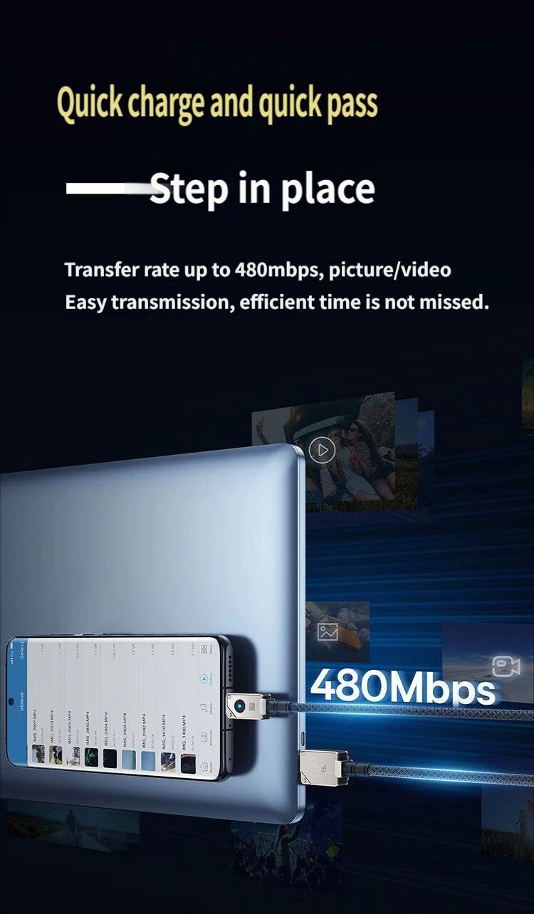 Fast charging data cable CtoC 100w 1m-White