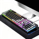 104 Keys Wired Keyboard Black And Gray