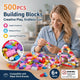 Lovely Mini Building Blocks DIY Puzzle Toy, 500pcs Plain Bag Girls Colours (Separater & Instruction Included)