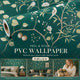 Self Adhesive PVC Wall Sticker 0.45x6M, Chinese Floral Bird Print, Oriental Style Backdrop