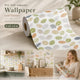 Self Adhesive Retro Wall Sticker 0.45x6M, Tiny Fresh Leaf Pattern, Refreshing Home Decor