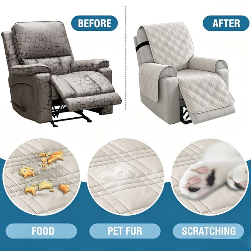 Electric Recliner Sofa Cover - Terracotta