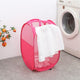 Foldable Laundry Hamper Rose Red 01