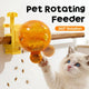 Pet Puzzle Spinning Feeder: 360° Slow Feeding Portion Control, Clip-On Installation, Eat While Playing/the little orange