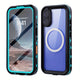 iPhone 16 Waterproof Phone Case IP68 Drop Protection Snow Dust Resistant with Lanyard for Swimming Skiing Off Road Adventures(blue)