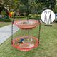 Chain-hung Double-layer Bird Feeder, transparent bowls for easy observation, thickened iron chain for stable load-bearing, adding natural vitality and bird-watching fun to your courtyard.(PINK)