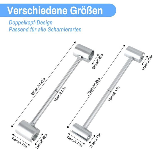 Hinge Gap Adjustment Wrench Adjusting Tools for Door Hinges for Flags Type Hinged Doors Such as Fire Doors Safety Doors, 14 and 19 and 23 and, 25 mm