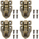 4, Wooden Cases, Suitcases with Screws Trunk and Chest Closures Piece Set of Retro Box Latches Small Size Retro Box Latches for Jewelry Boxes