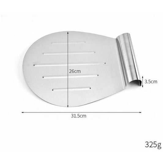 Round Stainless Steel Pizza Peel Cake Lifter Large Surface Peel for Bread Oven