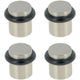 4 Pcs Butees of Door a Visser in Stainless Silver, 5 C Diameter 2 X H.2