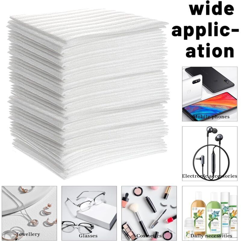 100 Pcs Moving Sheets Foam Bubble Wrap Cardboard for Boxes Dishes Plates, Glasses Packaging
