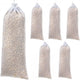 6 Pieces White Finch Sock Feeders, Thistle Seed Hanging Bird Feeder Bags for Outdoor Garden Yard Wild Birds, 4.7 x 11 in