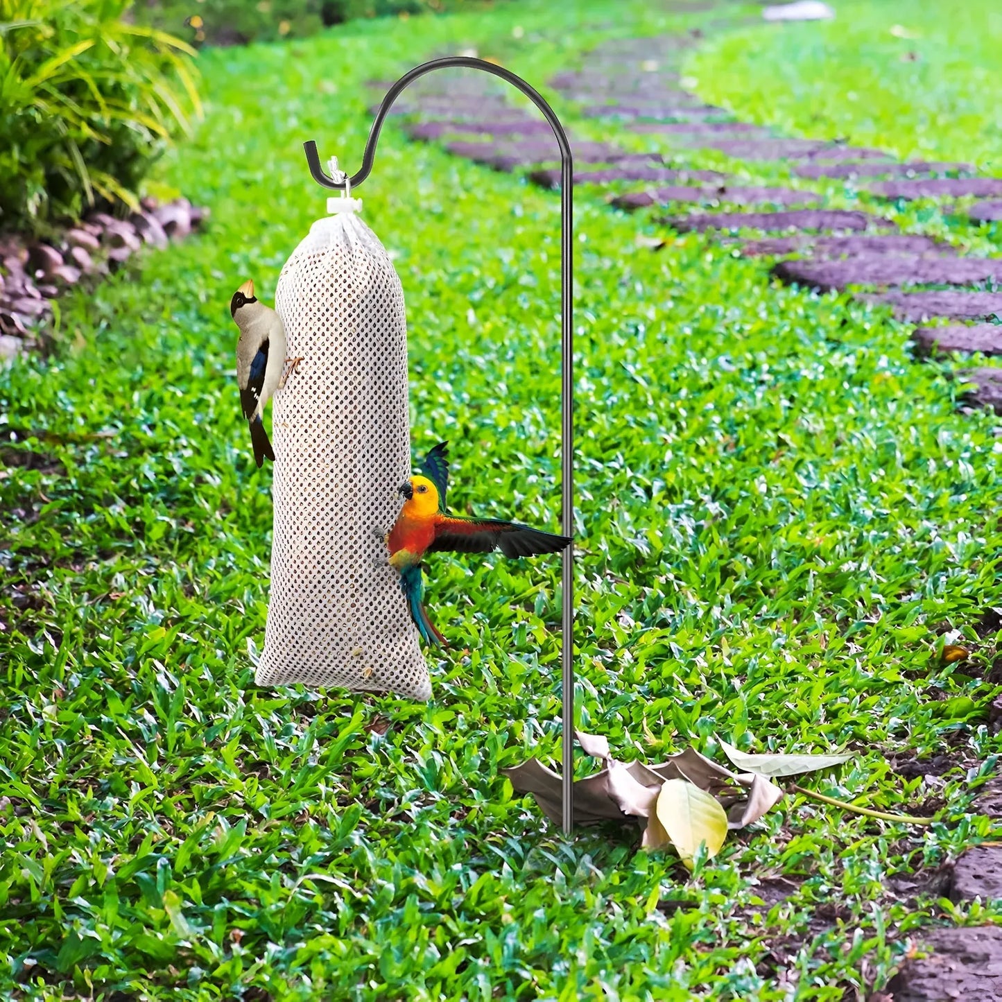 6 Pieces White Finch Sock Feeders, Thistle Seed Hanging Bird Feeder Bags for Outdoor Garden Yard Wild Birds, 4.7 x 11 in