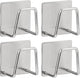 Storage Rack - Sponge Rack - Self-Adhesive - Waterproof - Stainless Steel Sponge Rack for the Sink - Sink Organizer - Dishcloth Holder - Suitable for Smooth Tiles, Painted Walls and Mirrors - Pack of 4 - Silver