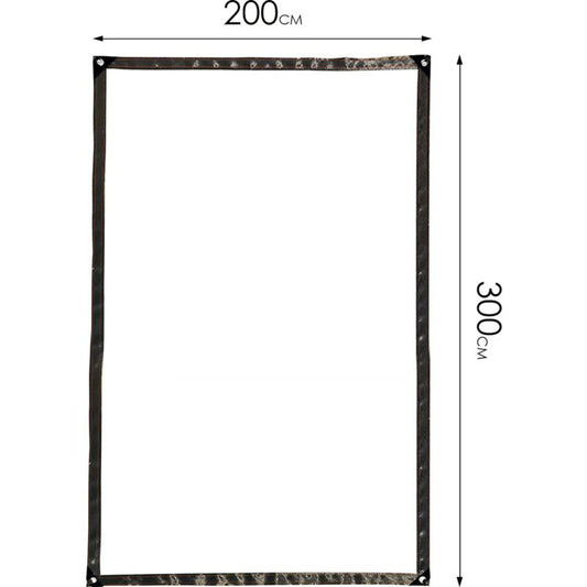 Waterproof Clear PVC Tarpaulin Overlay Panel Roof with Eyelets and Rope 2 x 3m