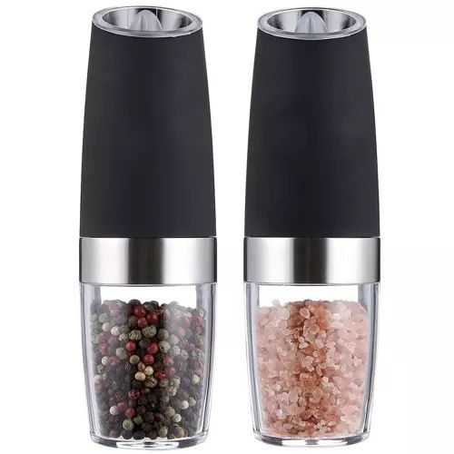 Electric Salt and Pepper Mills 2-Pack, Black