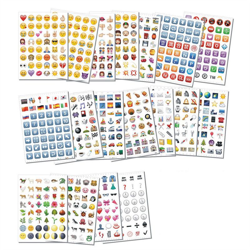 912pcs Emoji Stickers, MultiColor