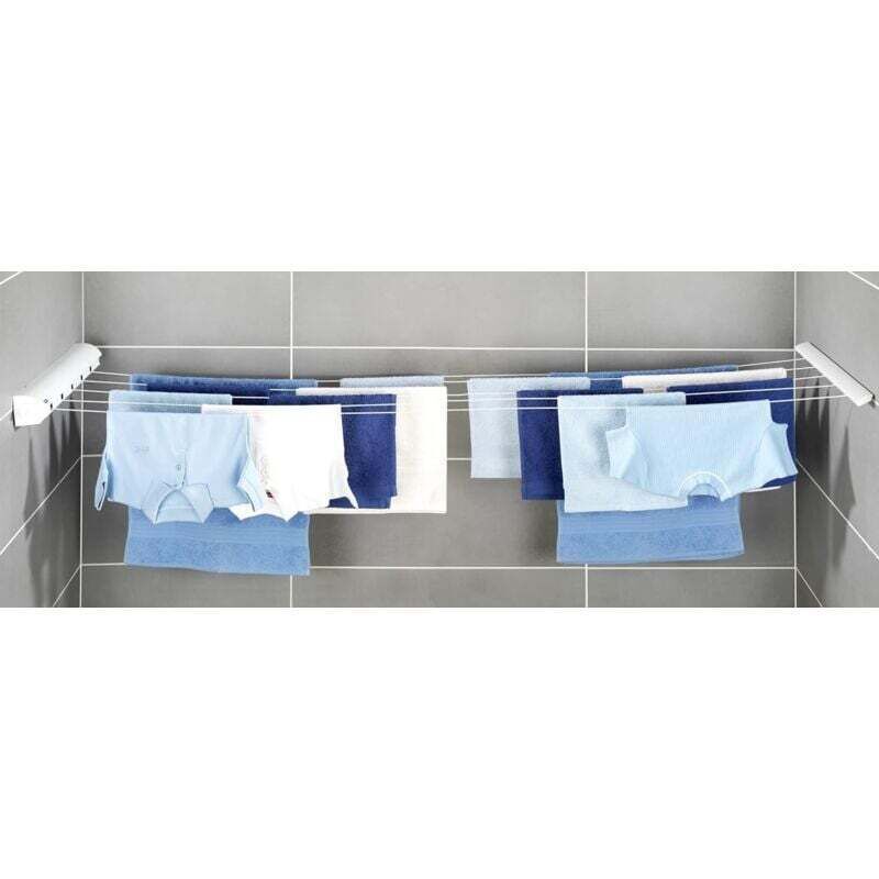 Indoor and Outdoor Wall Mounted Clothes Dryer, Extendable Clothes Line 3.7 m
