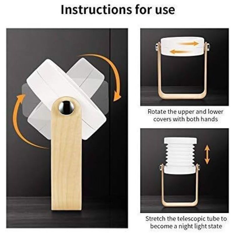 Bedside Lamp Dimmable Touch Light, Portable Bedside Lamps for Bedside Lamp with Portable Nightstand Safe Night Light