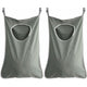 2 Pcs Hanging Laundry Basket Laundry Bag Holder Laundry Collector Bag Organizer for Bedroom Bathroom, Dark Grey