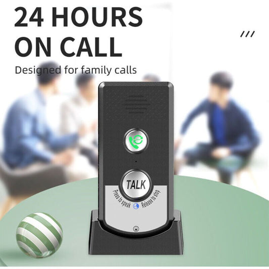 2 Pcs Wireless Home Intercoms, Two-Way Calling, Ultra Long Range Wireless Portable Voice Intercom for Seniors, Room-to-Room Communication, Ringtone