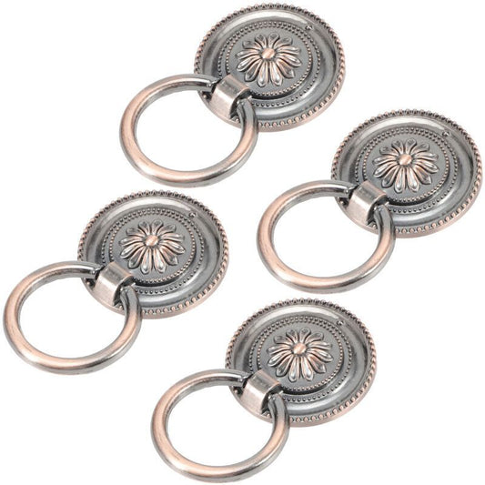 4 Pcs Antique Zinc Alloy Cabinet Door Handles Antique Bronze Hardware