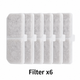 Cat Water Fountain Replacement Filters, 6 Pack Pet Fountain Filters with Activated Carbon and Sponge, Compatible with XC528 3L/101oz Automatic Cat Water Fountains
