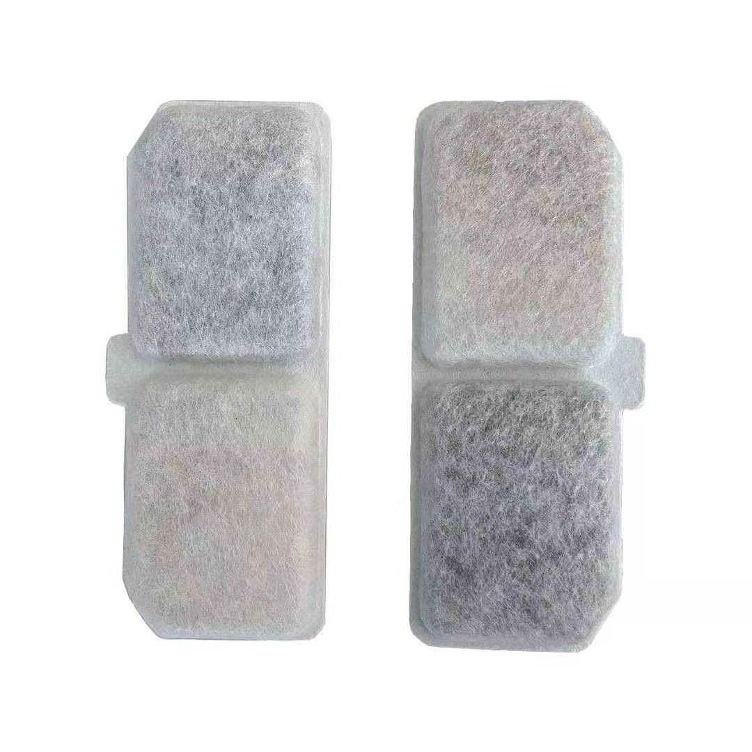 Cat Water Fountain Replacement Filters, 6 Pack Pet Fountain Filters with Activated Carbon and Sponge, Compatible with XC528 3L/101oz Automatic Cat Water Fountains
