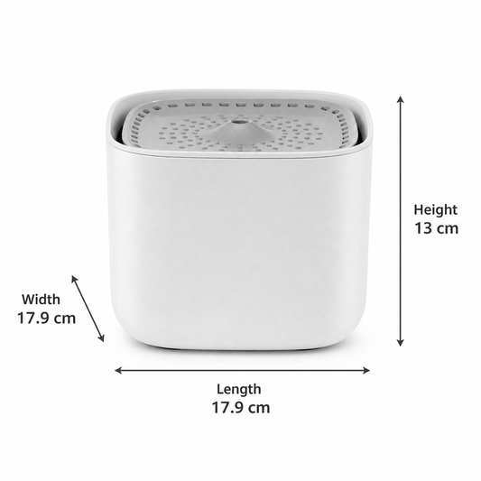 White 3L/101oz Automatic Cat Water Fountain,6 Filters Included, Pet Water Dispenser with USB Wired Power, Detachable Design, Ultra-Quiet Pump (≤30dB), 3-Stage Filtration, Anti-Dry Burning Warning Light, BPA-Free for Multiple Cats & Small Dogs