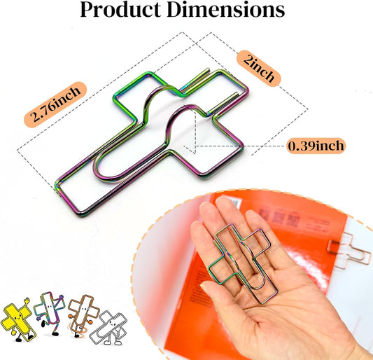 Paperclip Pen Holder, Metal Pen Holder for Notebook - 8 Pcs Cross Shaped Pen Clips Planner Accessories Office Supplies (Only for Pens with a Thickness of Less Than 0.5 Inches)
