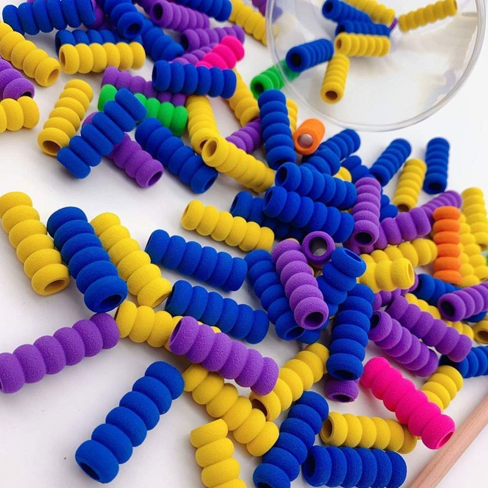 10Pcs Random Color Soft Foam Pencil Grips, Pen Grippers for Diamond Painting Pens Drill Pen, Pencil Cushion Drawing Pens for Drawing Writing Kids Toddlers Adults Arthritis
