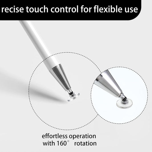 24 Pcs Stylus Tips Replacement Tips Only, Stylus Pen Tip Replacement High Precision Replaceable Pen Disc Tops Universal Round Shape Penpoint for Mobile Phones and Tablet PC Touch Screen Devices