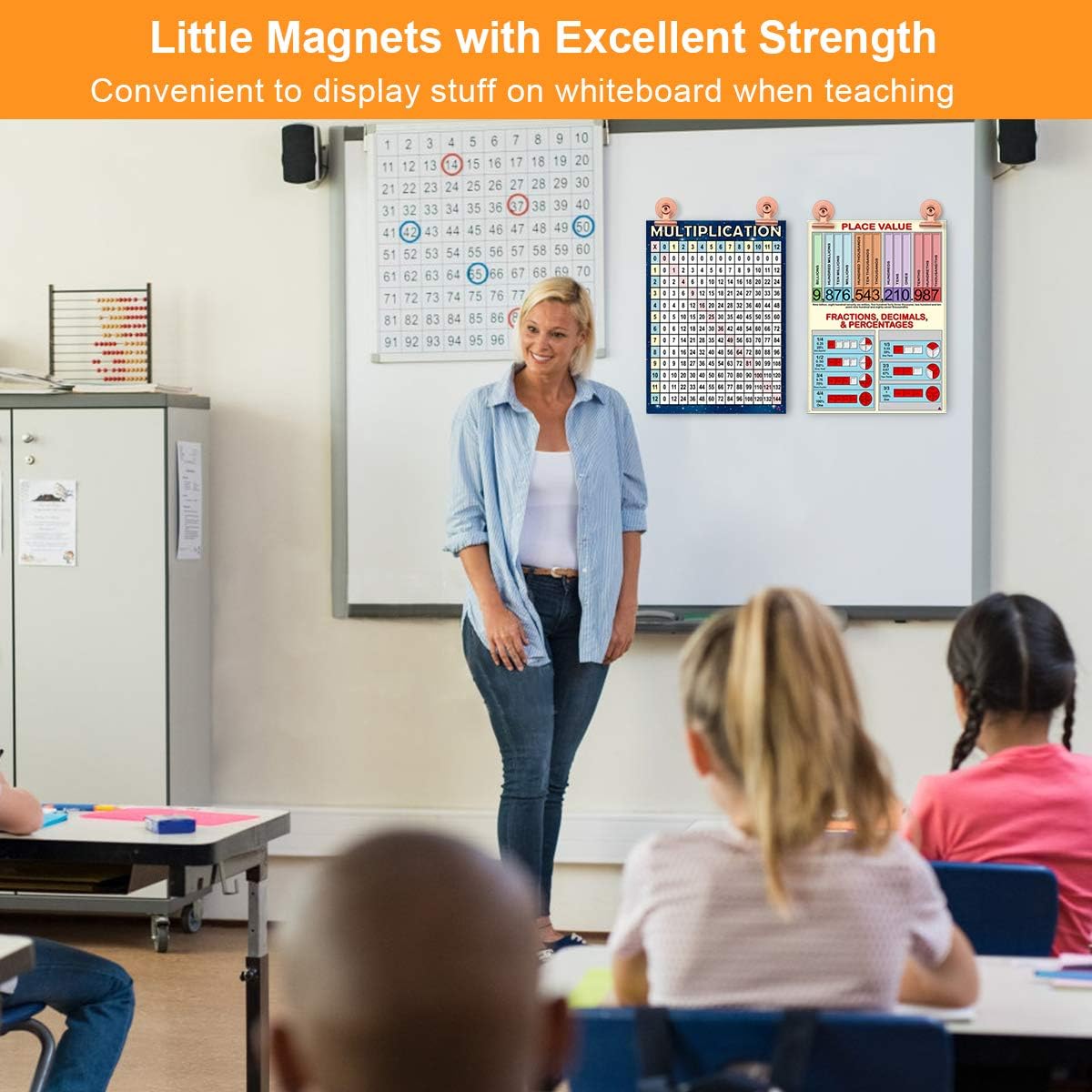 Fridge Magnetic Clips Round - 20 Pack Strong Metal Refrigerator Magnet Clip 30mm Wide Scratch-Free for Whiteboard School Teaching Office Kitchen Use (Rose Gold)