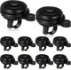 15 Pcs Classic Bike Bell Aluminum Bicycle Bell Loud Crisp Clear Sound Bike Accessories Easy Installation for Adults Kids Girls Boys, Black