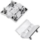 Cabinet Hinge Zinc Alloy Door Hinges with Screw Bolts Polished Chrom Silver Butt Hinge for Electrical Distribution Boxes 2" x 2" - 2pcs