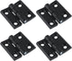 Black Butt Hinge Zinc Alloy Door Hinge Heavy Duty Boat Hatch Hinges Residential Bed Room Hinge for Doors Hardware 1.96" x 1.88" -4pcs
